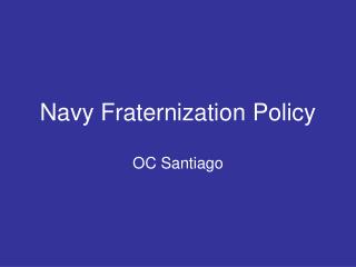 Navy Fraternization Policy