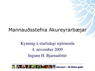 Mannauðsstefna Akureyrarbæjar