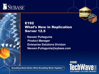 E192 What’s New in Replication Server 12.5
