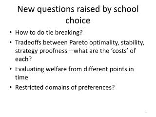 New questions raised by school choice