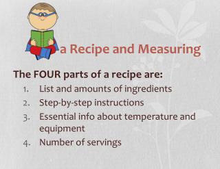 a Recipe and Measuring