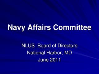 Navy Affairs Committee