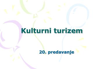 Kulturni turizem