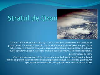 Stratul de Ozon