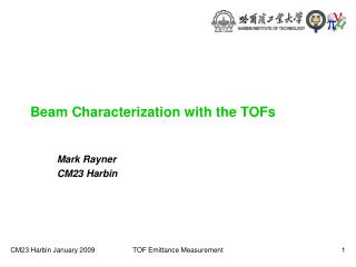 Beam Characterization with the TOFs