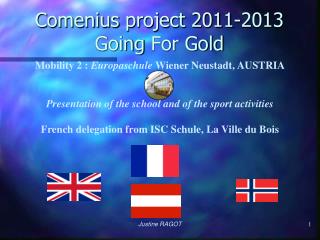 Comenius project 2011-2013 Going For Gold