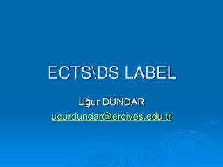 ECTS\DS LABEL