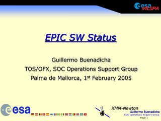 EPIC SW Status