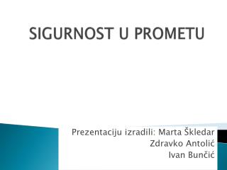 SIGURNOST U PROMETU