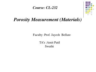 Course: CL-232