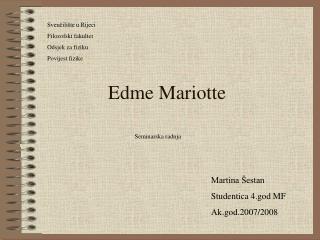Edme Mariotte