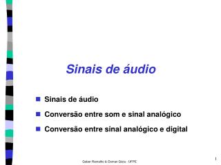 Sinais de áudio