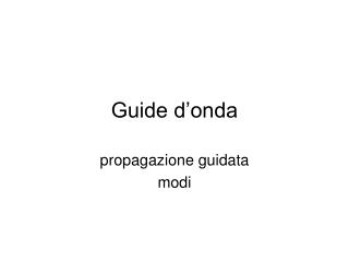Guide d’onda