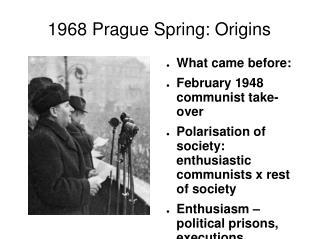 1968 Prague Spring: Origins