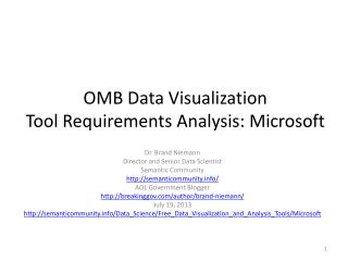 OMB Data Visualization Tool Requirements Analysis: Microsoft