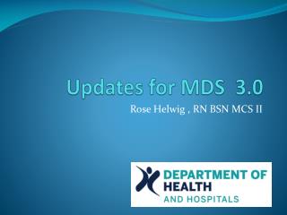 Updates for MDS 3.0