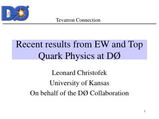 Recent results from EW and Top Quark Physics at D Ø