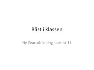 Bäst i klassen