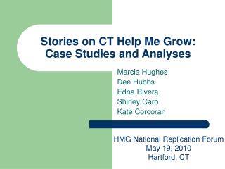 Stories on CT Help Me Grow: Case Studies and Analyses