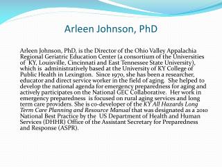 Arleen Johnson, PhD