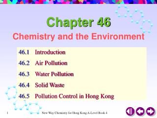 Chemistry and the Environment