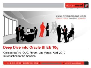 Collaborate’10 IOUG Forum, Las Vegas, April 2010 Introduction to the Session