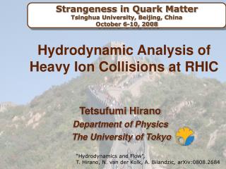 Hydrodynamic Analysis of Heavy Ion Collisions at RHIC