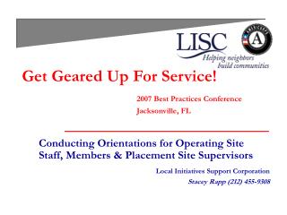 Get Geared Up For Service! 2007 Best Practices Conference 				Jacksonville, FL