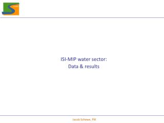 ISI-MIP water sector: Data &amp; results