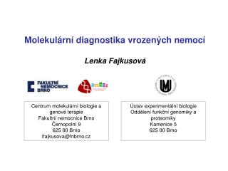 Molekulární diagnostika vrozených nemocí