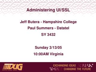 Administering UI/SSL