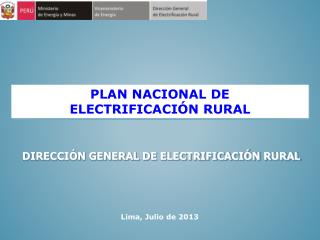 PLAN NACIONAL DE ELECTRIFICACIÓN RURAL