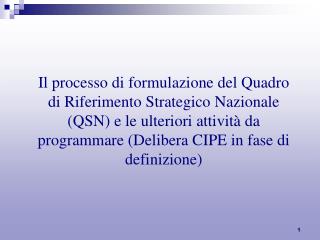 A - Attività sviluppata ed in fase di conclusione