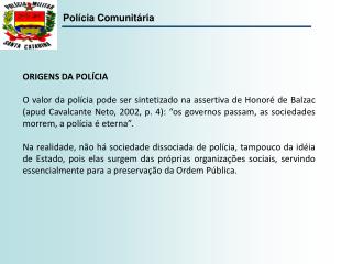 ORIGENS DA POLÍCIA