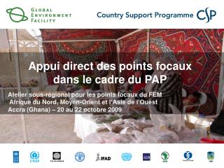 Appui direct des points focaux dans le cadre du PAP