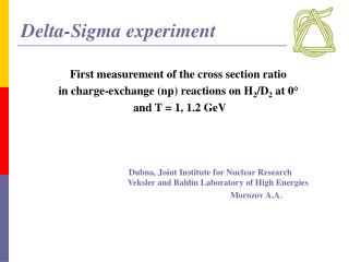 Delta-Sigma experiment