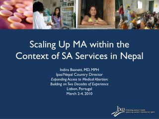 Scaling Up MA within the Context of SA Services in Nepal