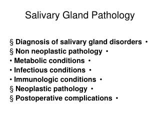 Salivary Gland Pathology