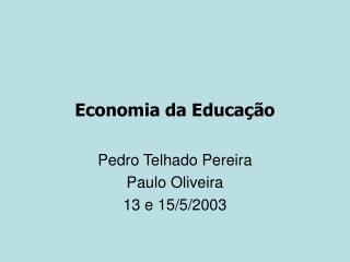 Economia da Educação