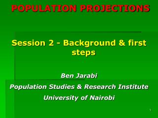 POPULATION PROJECTIONS