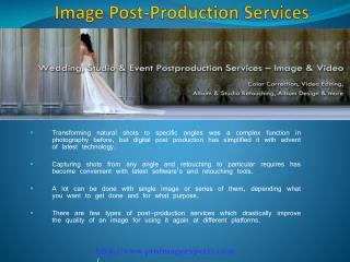 Post Production Services