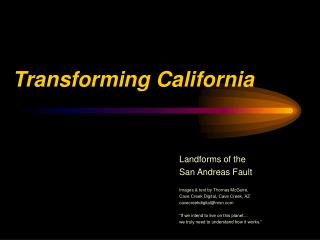 Transforming California
