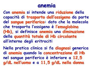 anemia