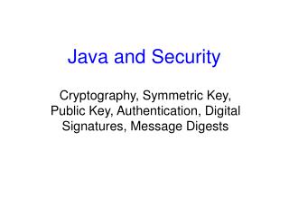 Java and Security