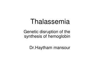 Thalassemia