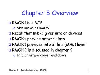 Chapter 8 Overview