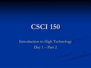 CSCI 150