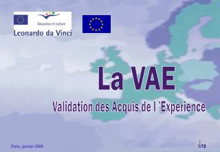 Validation des Acquis de l ’Expérience