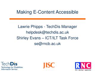 Making E-Content Accessible