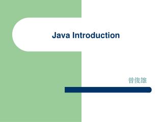 Java Introduction